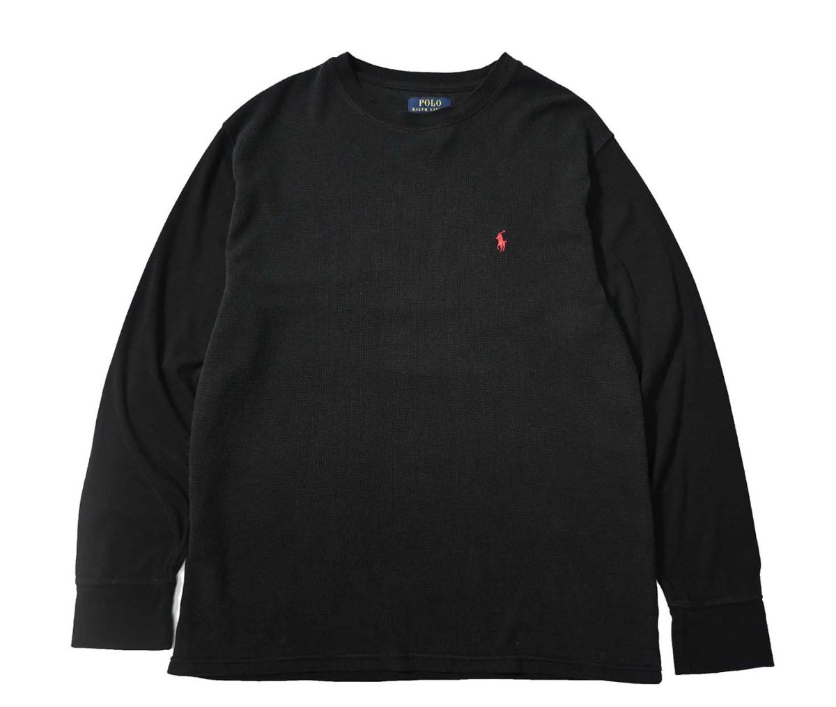 画像1: Used Polo Ralph Lauren L/S Thermal Black (1)
