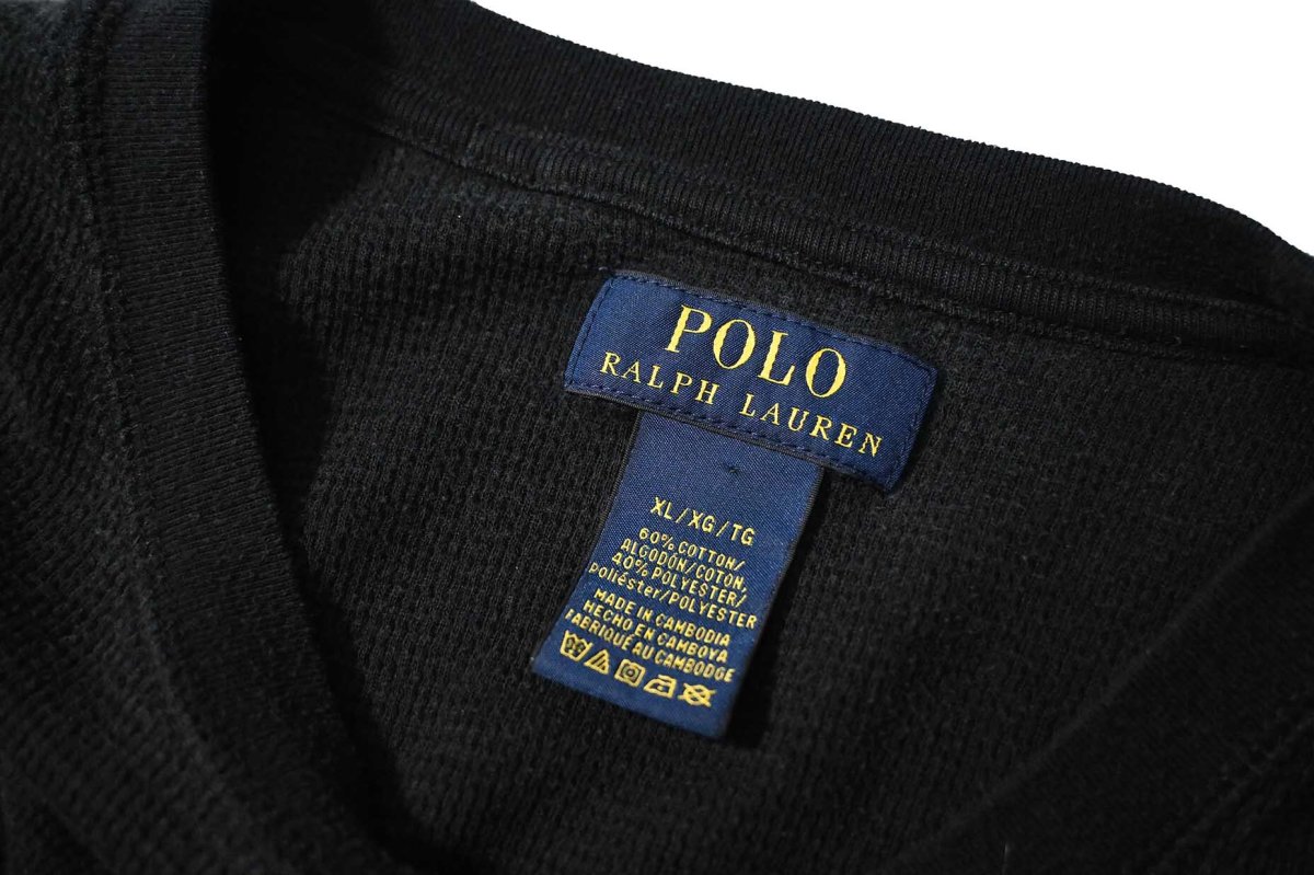 画像4: Used Polo Ralph Lauren L/S Thermal Black (4)