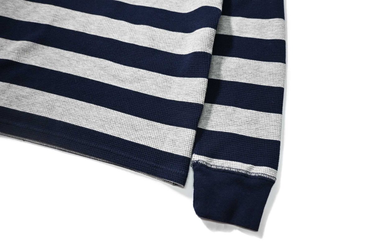 画像3: Used Polo Ralph Lauren L/S Border Thermal Grey/Navy (3)
