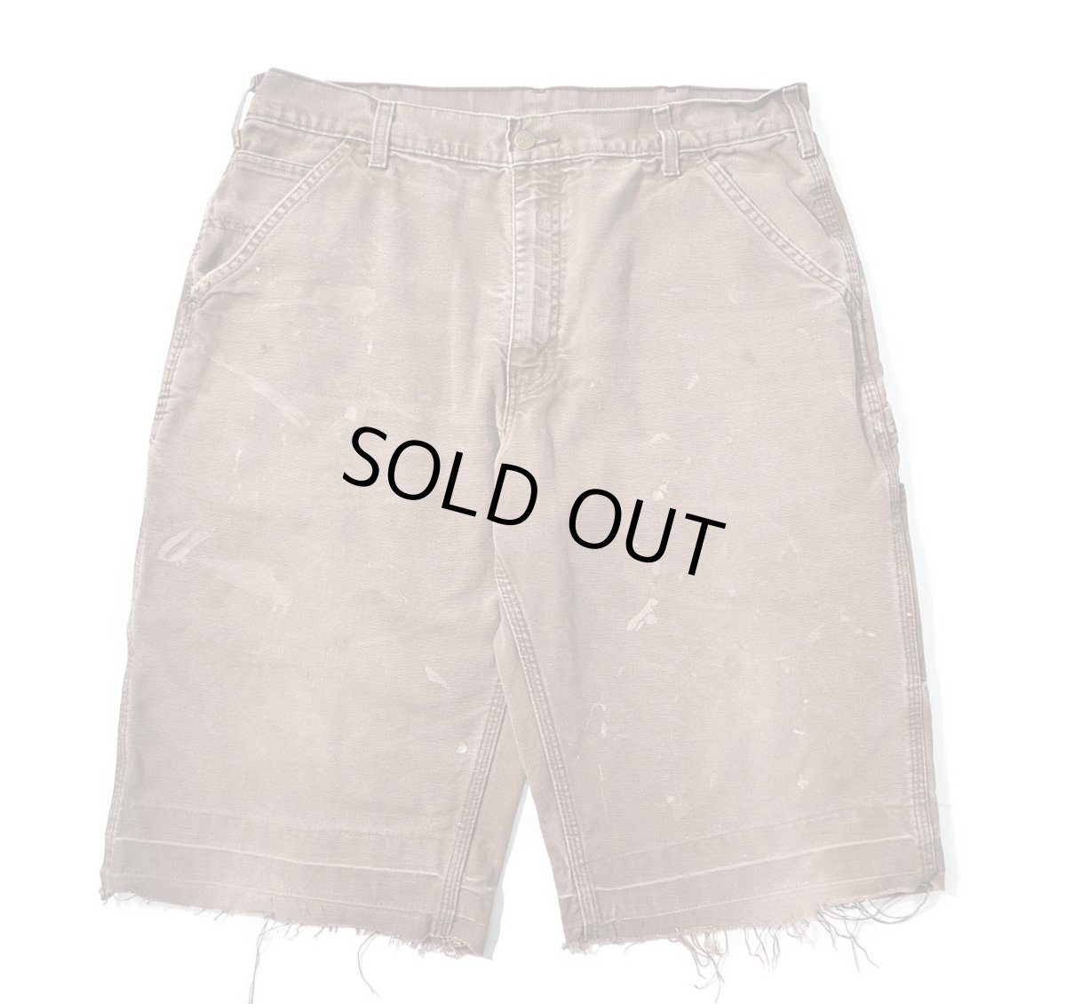 画像1: 02' Used Carhartt Duck Cut Off Shorts (1)