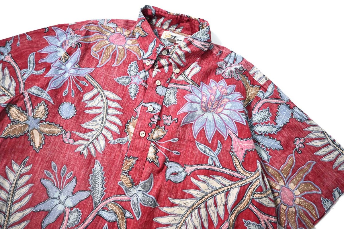 画像2: 70s Used Reyn Spooner Pullover Cotton Hawaiian Shirt (2)
