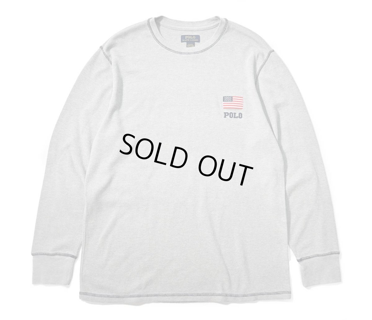 画像1: Used Polo Ralph Lauren L/S Thermal Grey (1)