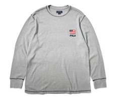 画像1: Used Polo Ralph Lauren L/S Thermal Grey (1)