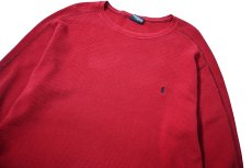 画像2: Used Polo Ralph Lauren L/S Thermal Burgundy (2)