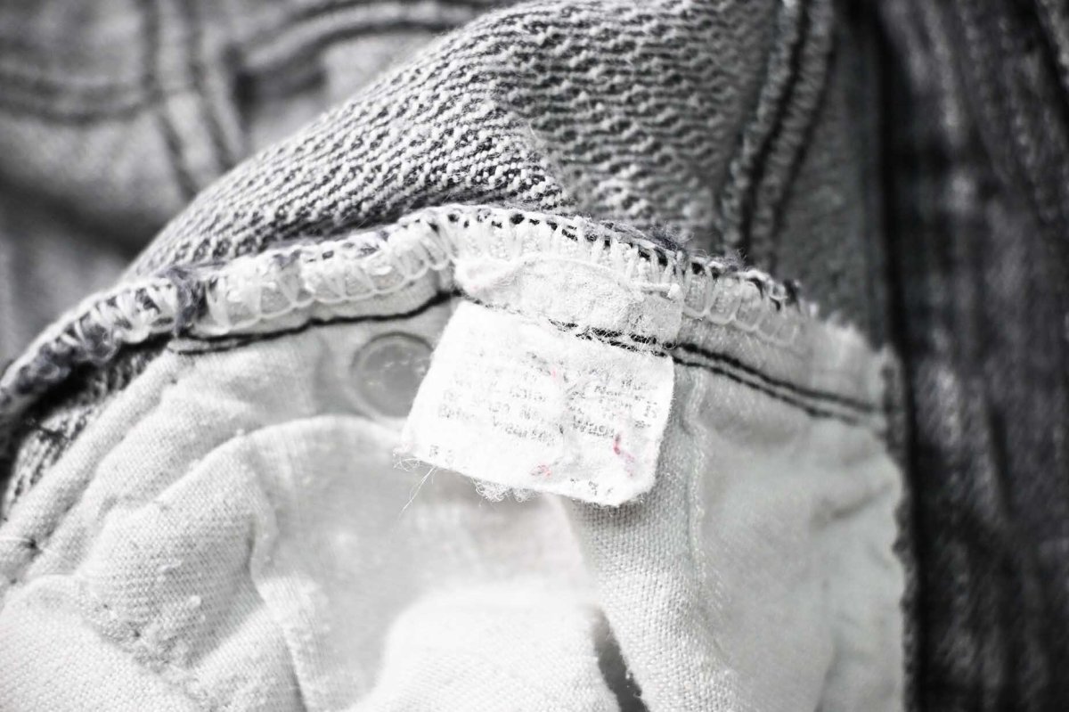 画像7: 86' Used Levi's 501 Denim Pants Stripe Black made in USA (7)
