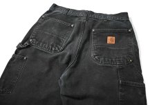 画像5: 19' Used Carhartt Duck Double Knee Carpenter Pants Black カーハート (5)