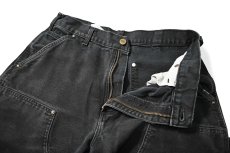 画像6: 19' Used Carhartt Duck Double Knee Carpenter Pants Black カーハート (6)