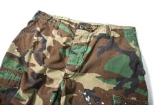 画像2: 85' Used Us Military Painted Ripstop Combat Trouser Woodland Camo (2)