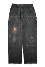 画像1: 19' Used Carhartt Duck Double Knee Carpenter Pants Black カーハート (1)