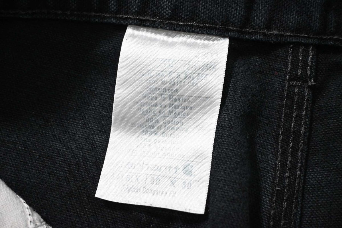 画像7: 00-10s Used Carhartt Duck Carpenter Pants Black カーハート (7)