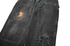 画像4: 19' Used Carhartt Duck Double Knee Carpenter Pants Black カーハート (4)