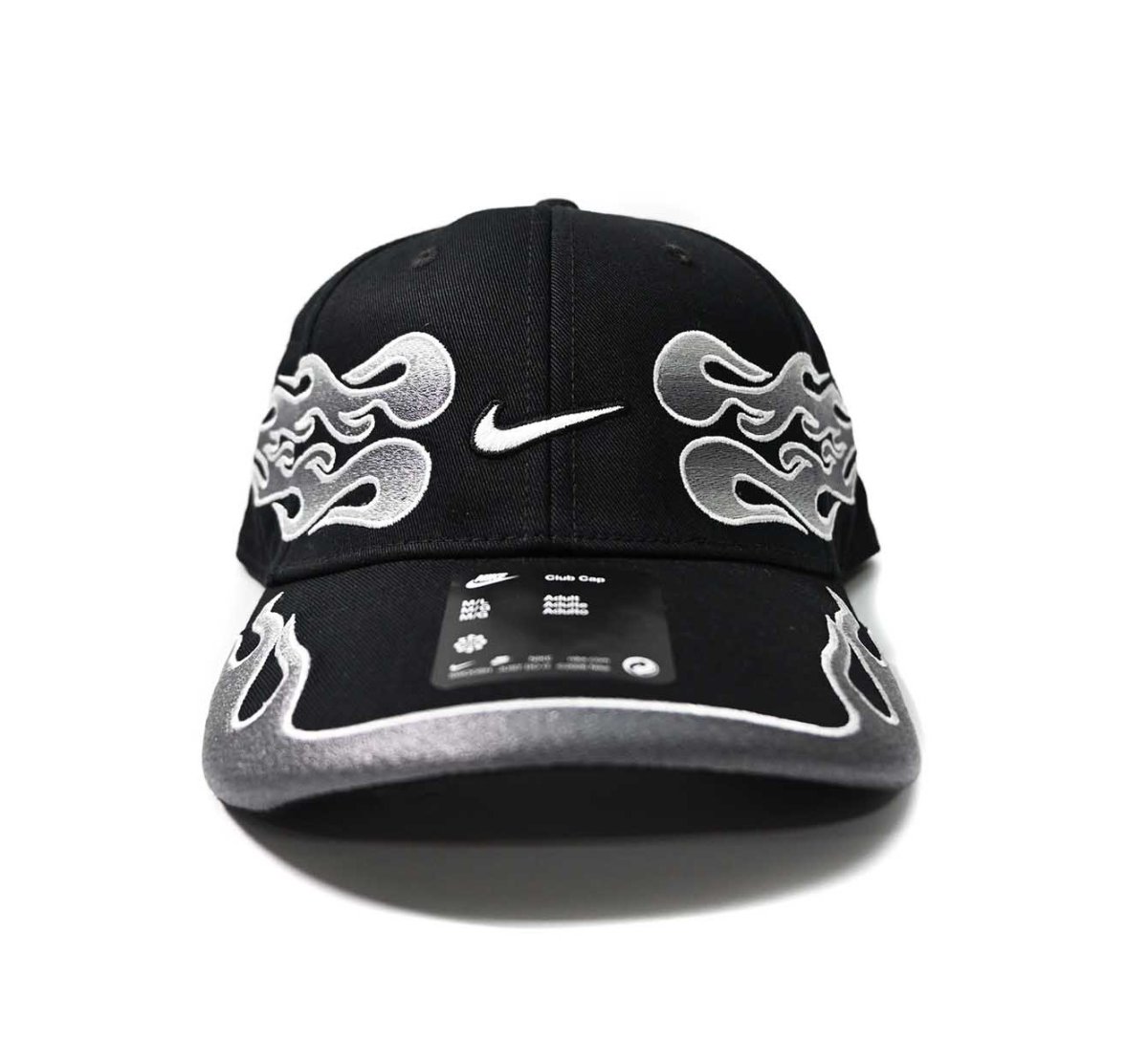 画像1: Nike Club Structured OG Flame Cap Black (1)