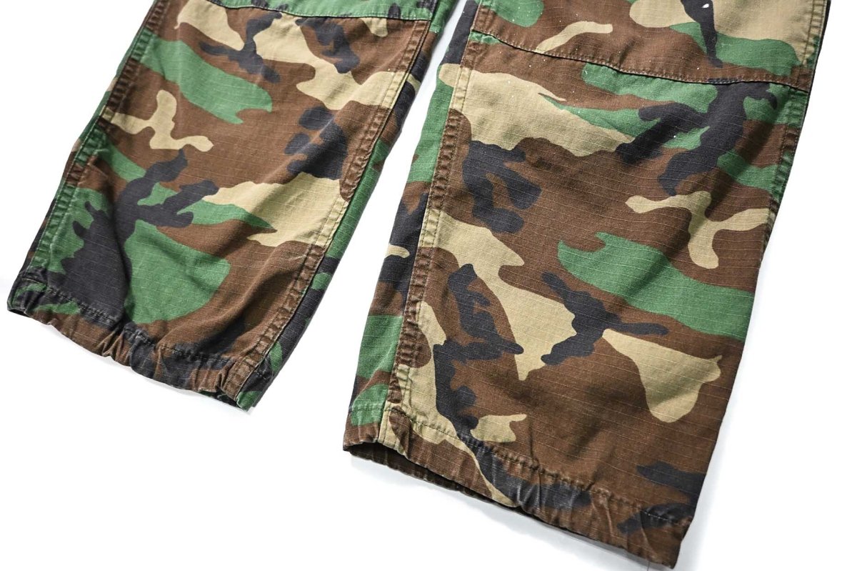 画像3: 85' Used Us Military Painted Ripstop Combat Trouser Woodland Camo (3)
