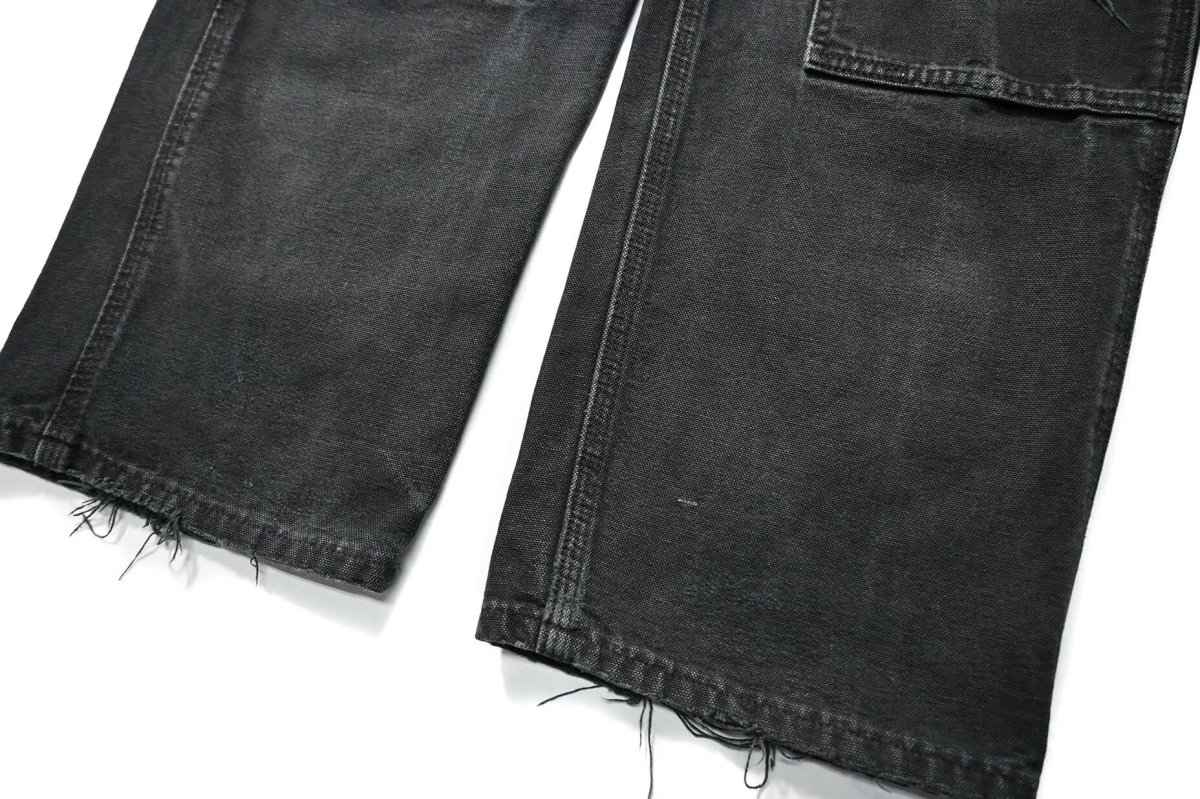 画像3: 19' Used Carhartt Duck Double Knee Carpenter Pants Black カーハート (3)