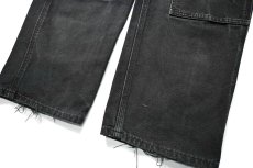 画像3: 19' Used Carhartt Duck Double Knee Carpenter Pants Black カーハート (3)