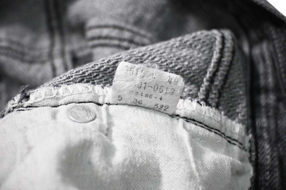 画像8: 86' Used Levi's 501 Denim Pants Stripe Black made in USA (8)