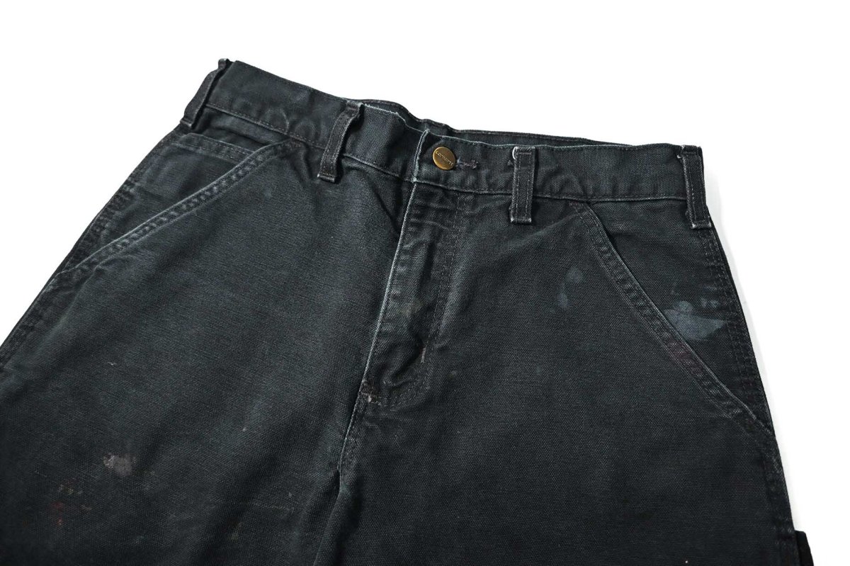 画像2: 00-10s Used Carhartt Duck Carpenter Pants Black カーハート (2)