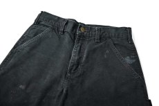 画像2: 00-10s Used Carhartt Duck Carpenter Pants Black カーハート (2)