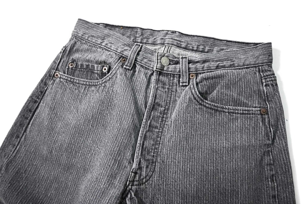画像2: 86' Used Levi's 501 Denim Pants Stripe Black made in USA (2)