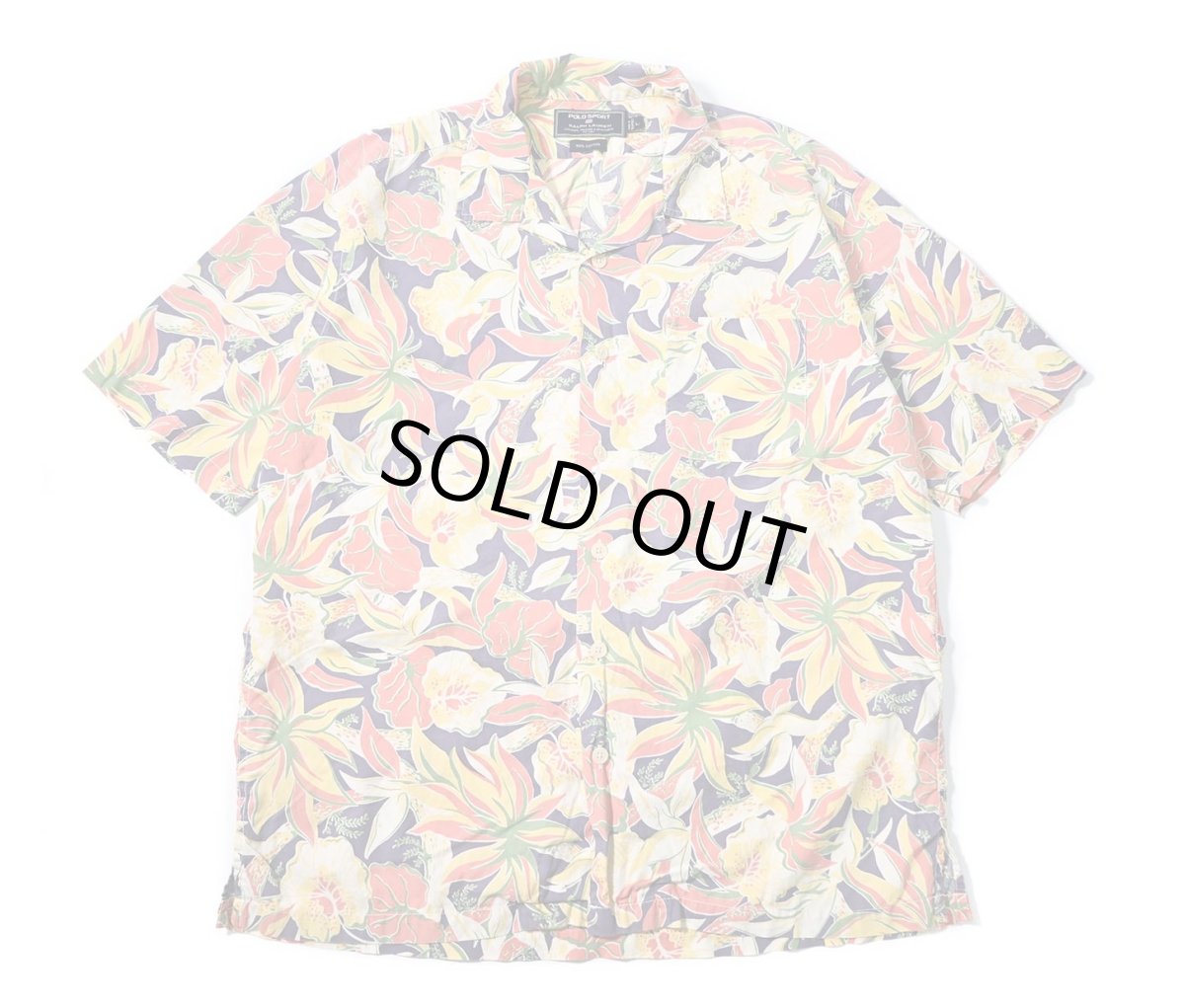 画像1: 90-00s Used Polo Sport Ralph Lauren Open Collar Shirt (1)