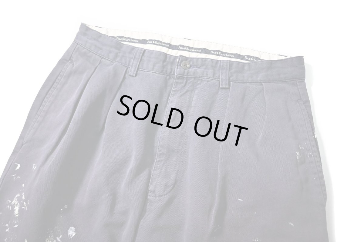 画像2: 90-00s Used Polo Ralph Lauren Andrew Pants Navy ラルフローレン (2)