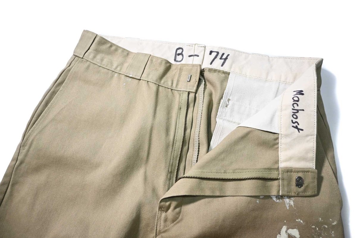 画像7: 90s Used Dickies 874 Painted Work Pants Khaki made in USA (7)