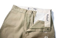 画像7: 90s Used Dickies 874 Painted Work Pants Khaki made in USA (7)