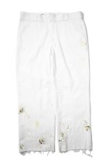 画像1: Used Dickies 874 Painted Work Pants White (1)