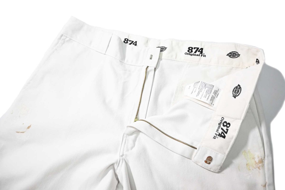 画像6: Used Dickies 874 Painted Work Pants White (6)