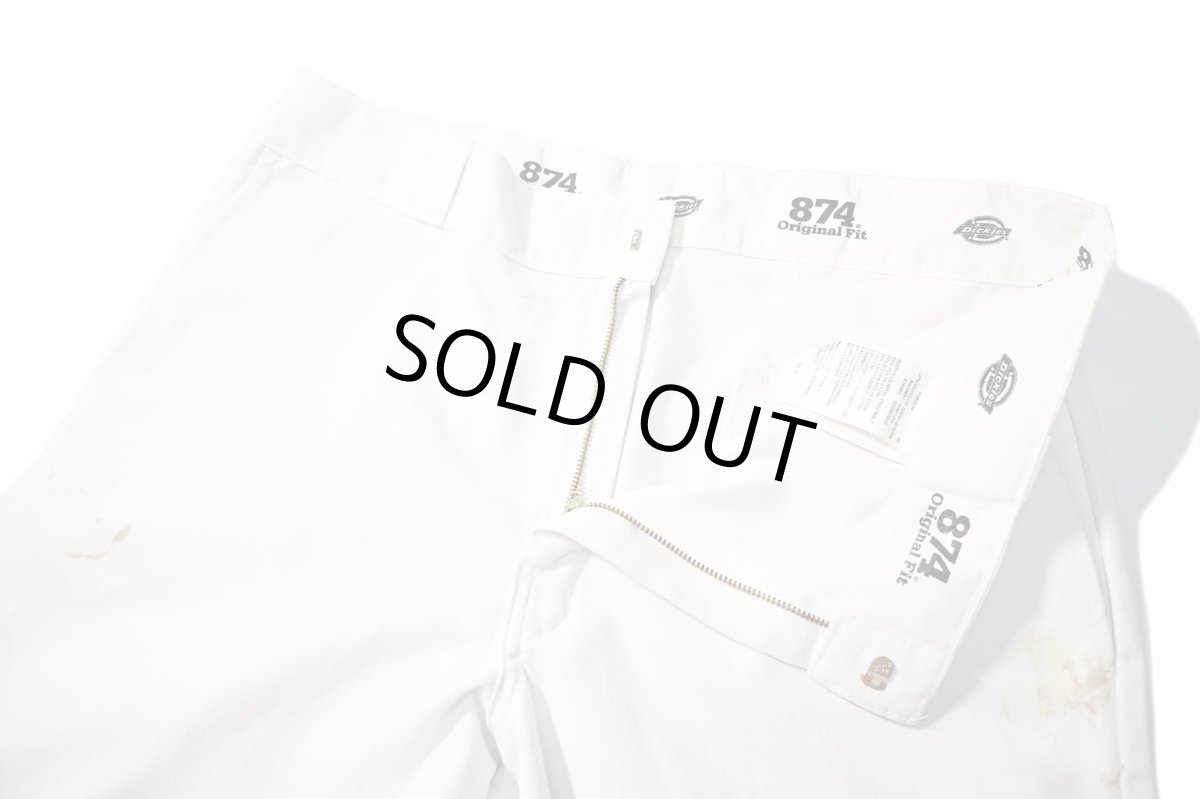 画像6: Used Dickies 874 Painted Work Pants White (6)