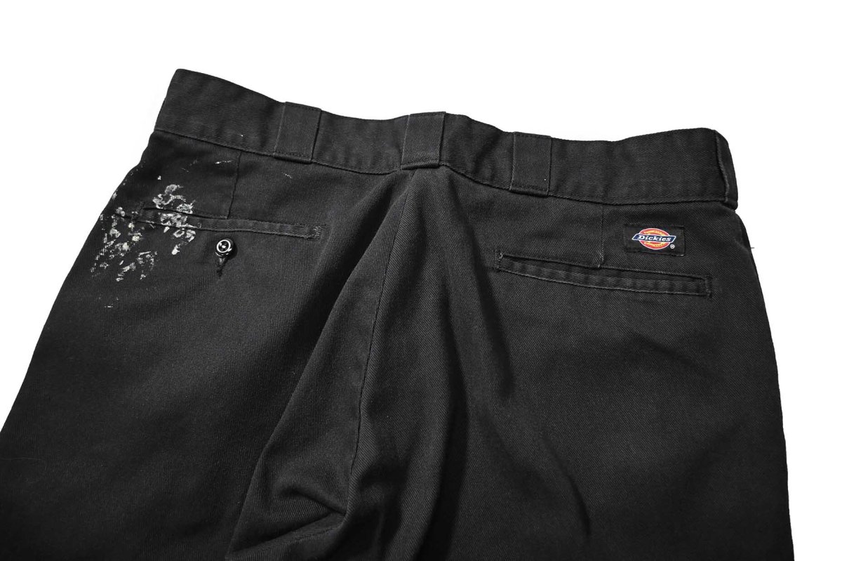 画像6: Used Dickies 874 Flex Painted Work Pants Black (6)