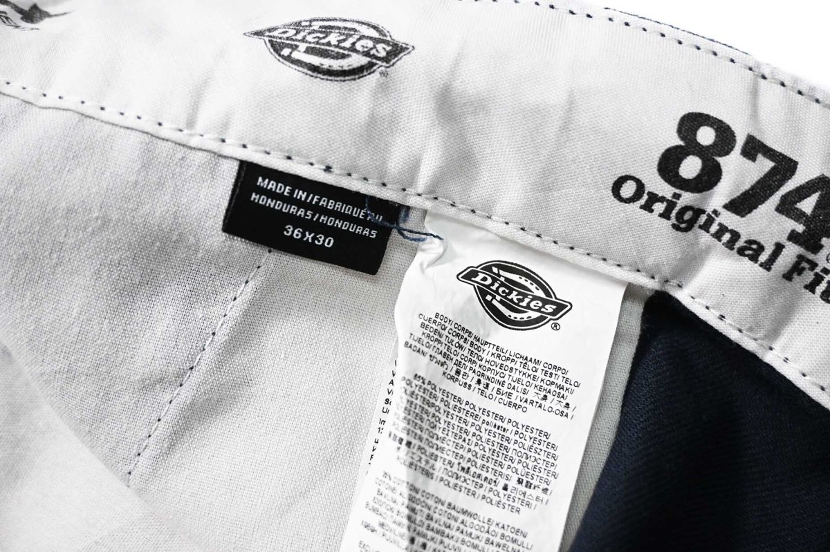 画像8: Used Dickies 874 Flex Painted Work Pants Navy (8)