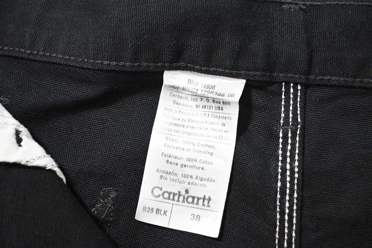 画像6: 07' Deadstock Carhartt Duck Work Shorts Black (6)