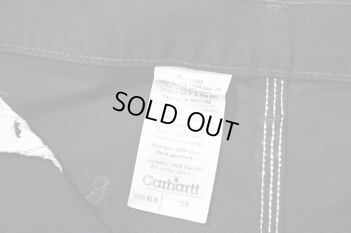 画像6: 07' Deadstock Carhartt Duck Work Shorts Black (6)