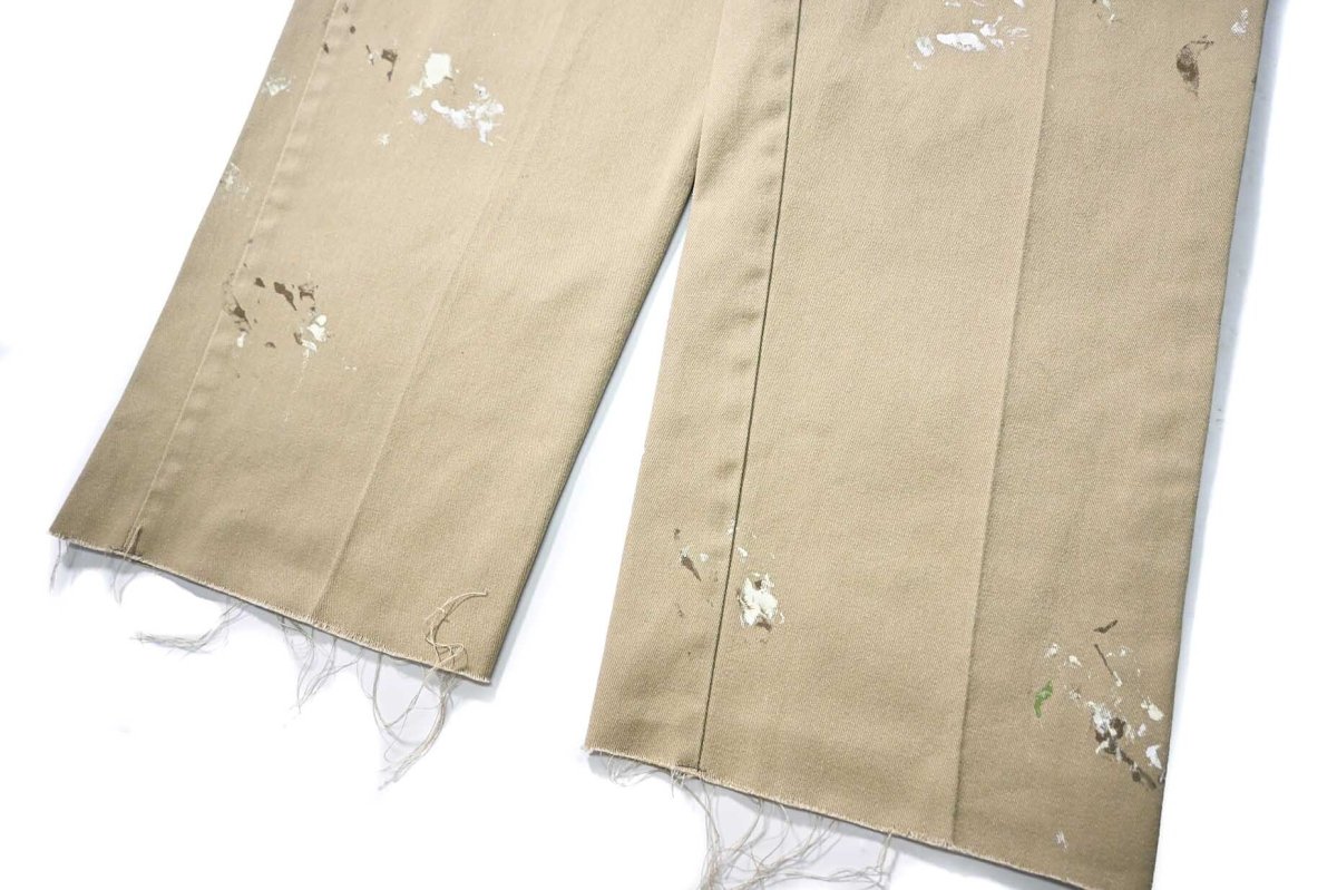 画像3: 90s Used Dickies 874 Painted Work Pants Khaki made in USA (3)