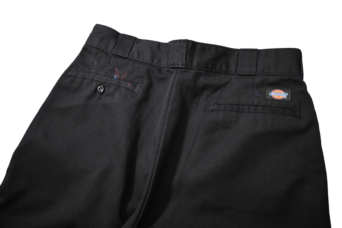 画像5: Used Dickies 874 Painted Work Pants Black (5)