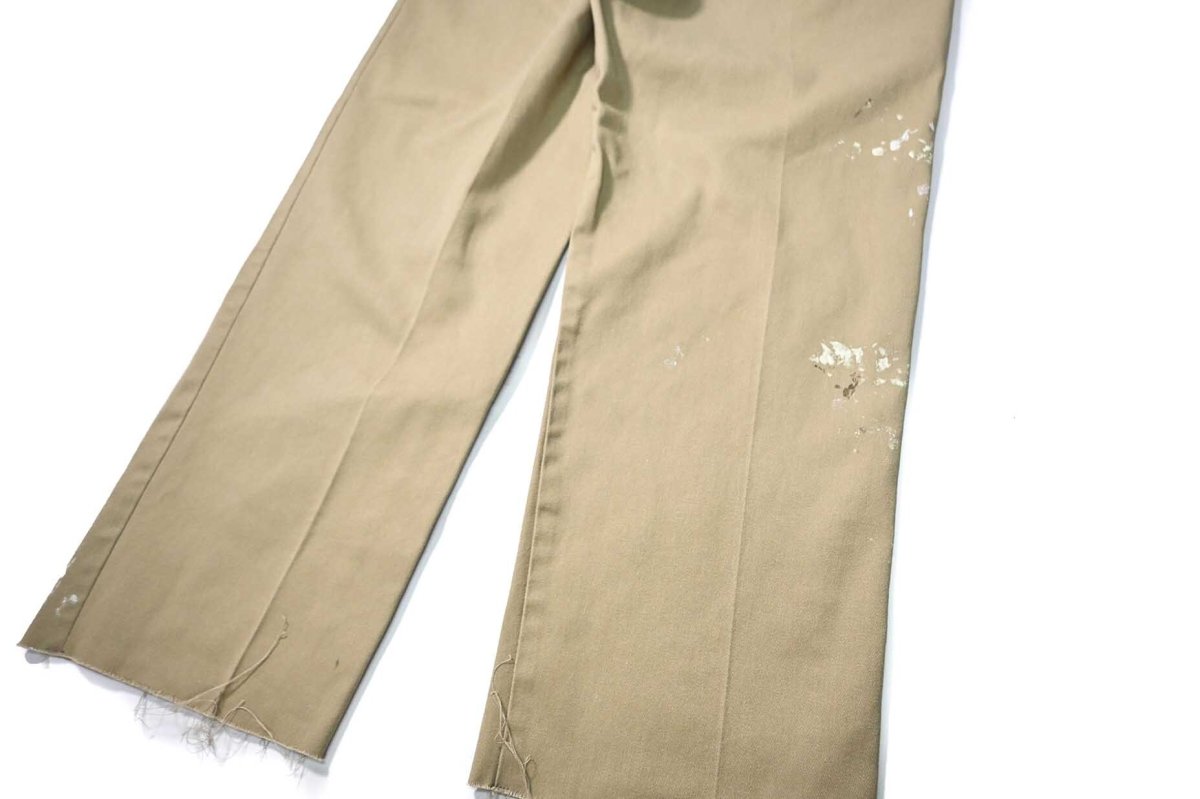 画像5: 90s Used Dickies 874 Painted Work Pants Khaki made in USA (5)