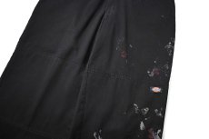 画像4: Used Dickies 85283 Double Knee Painted Work Pants Black (4)