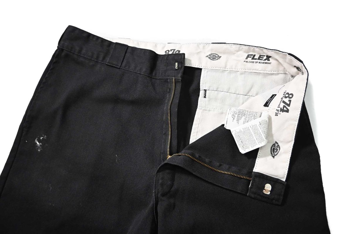 画像7: Used Dickies 874 Flex Painted Work Pants Black (7)