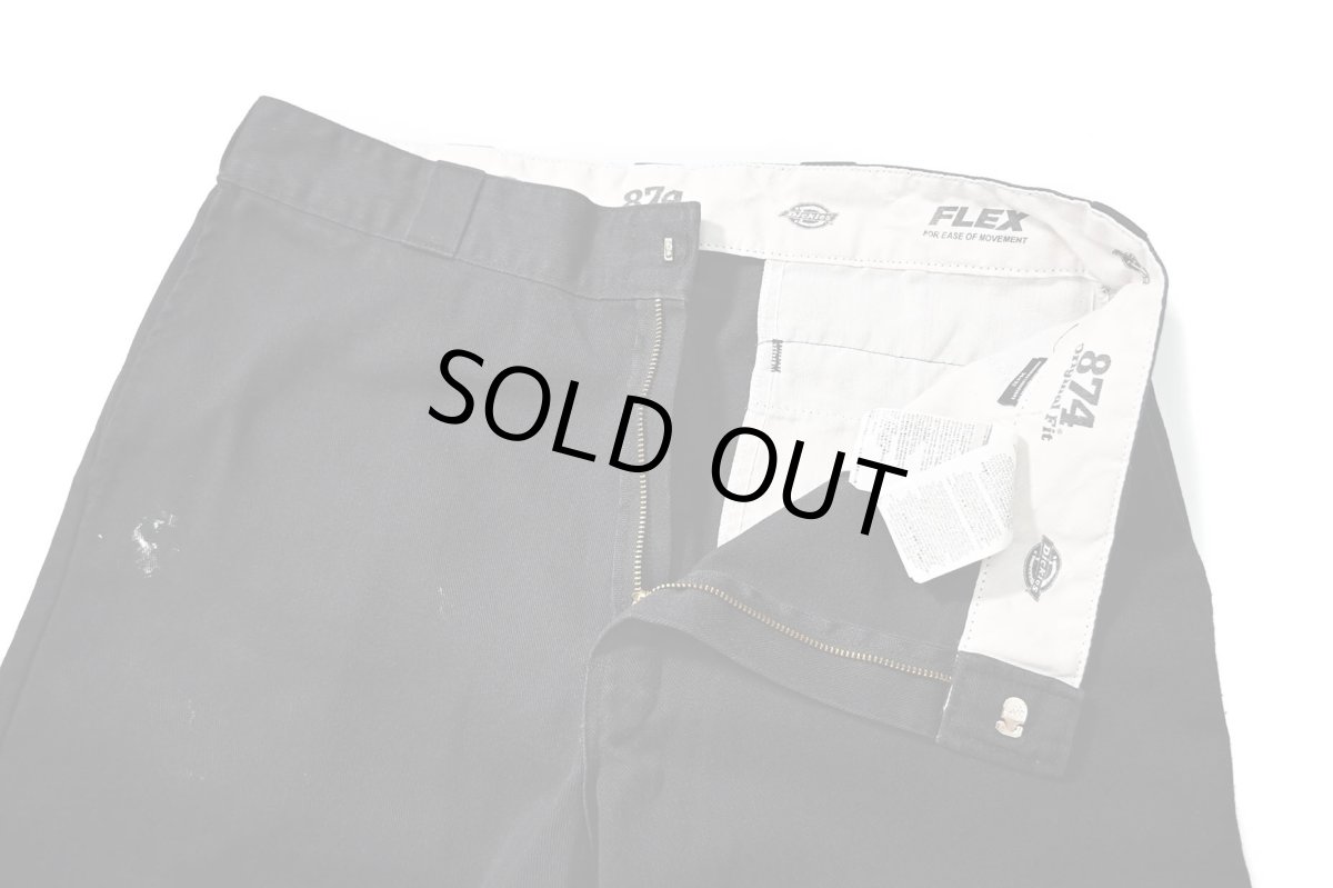画像7: Used Dickies 874 Flex Painted Work Pants Black (7)