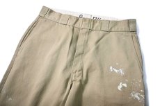 画像2: 90s Used Dickies 874 Painted Work Pants Khaki made in USA (2)