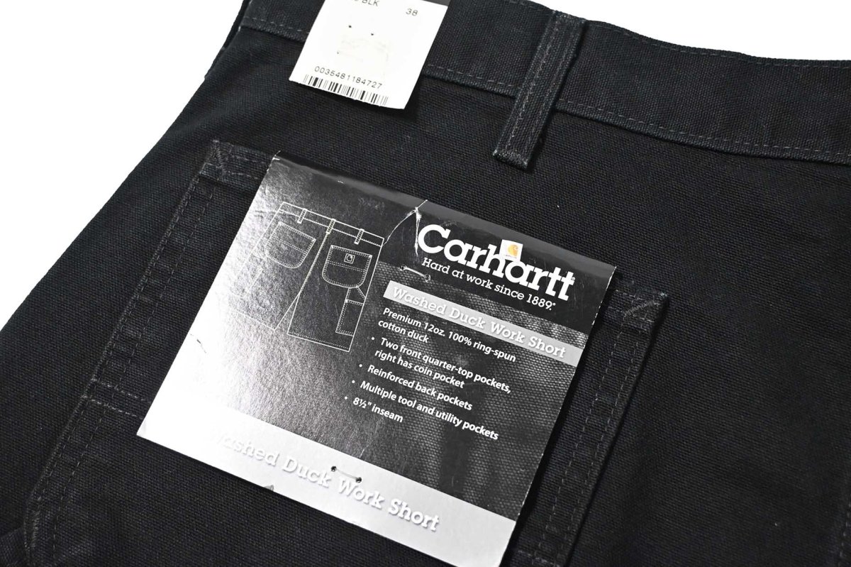 画像4: 07' Deadstock Carhartt Duck Work Shorts Black (4)