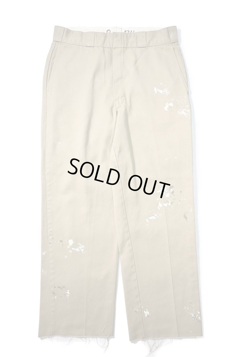 画像1: 90s Used Dickies 874 Painted Work Pants Khaki made in USA (1)