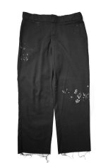 画像1: Used Dickies 874 Flex Painted Work Pants Black (1)