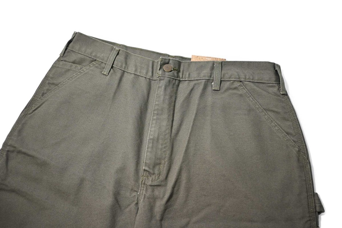 画像2: 14' Deadstock Carhartt Duck Work Shorts Moss (2)