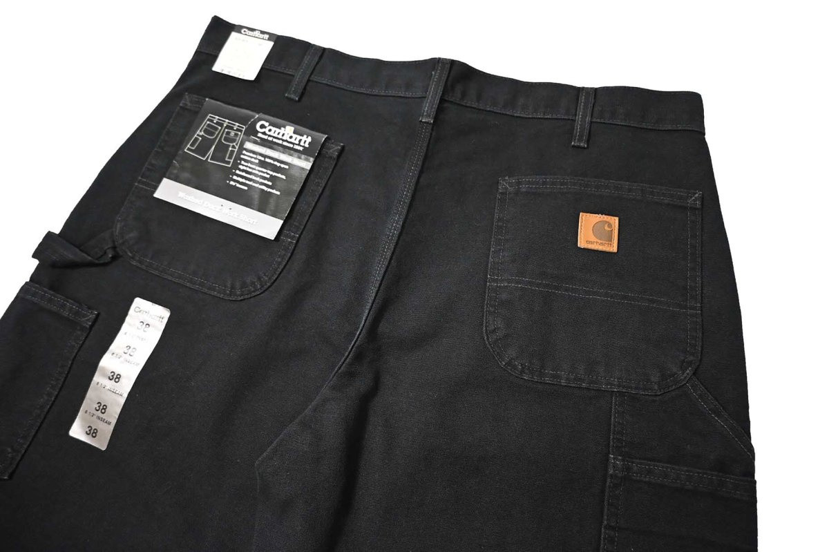 画像3: 07' Deadstock Carhartt Duck Work Shorts Black (3)