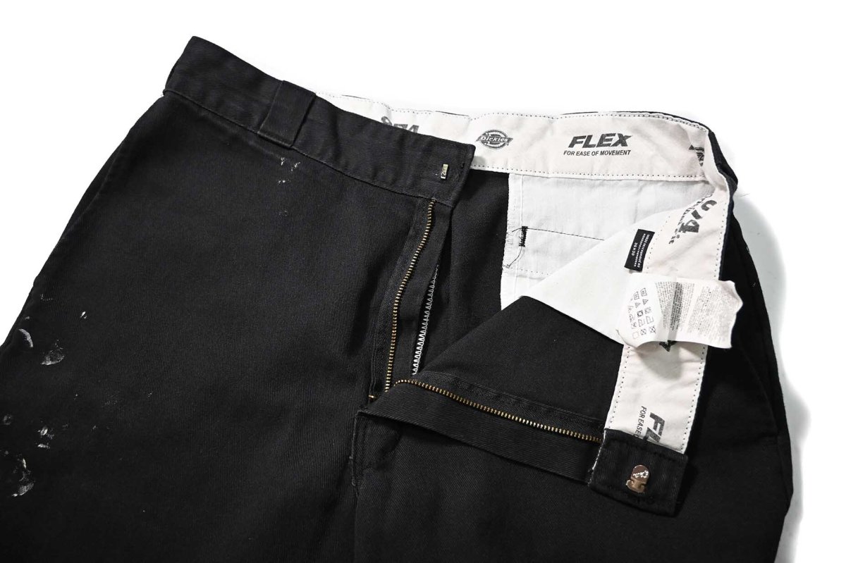 画像7: Used Dickies 874 Flex Painted Work Pants Black (7)