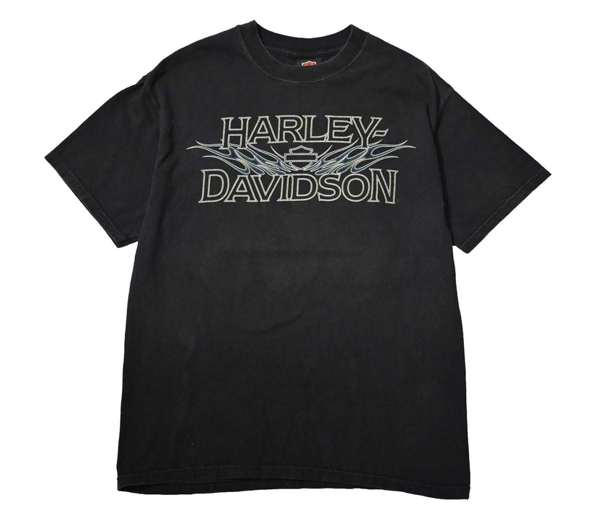 画像1: 00s Used Harley-Davidson Print Tee made in USA (1)