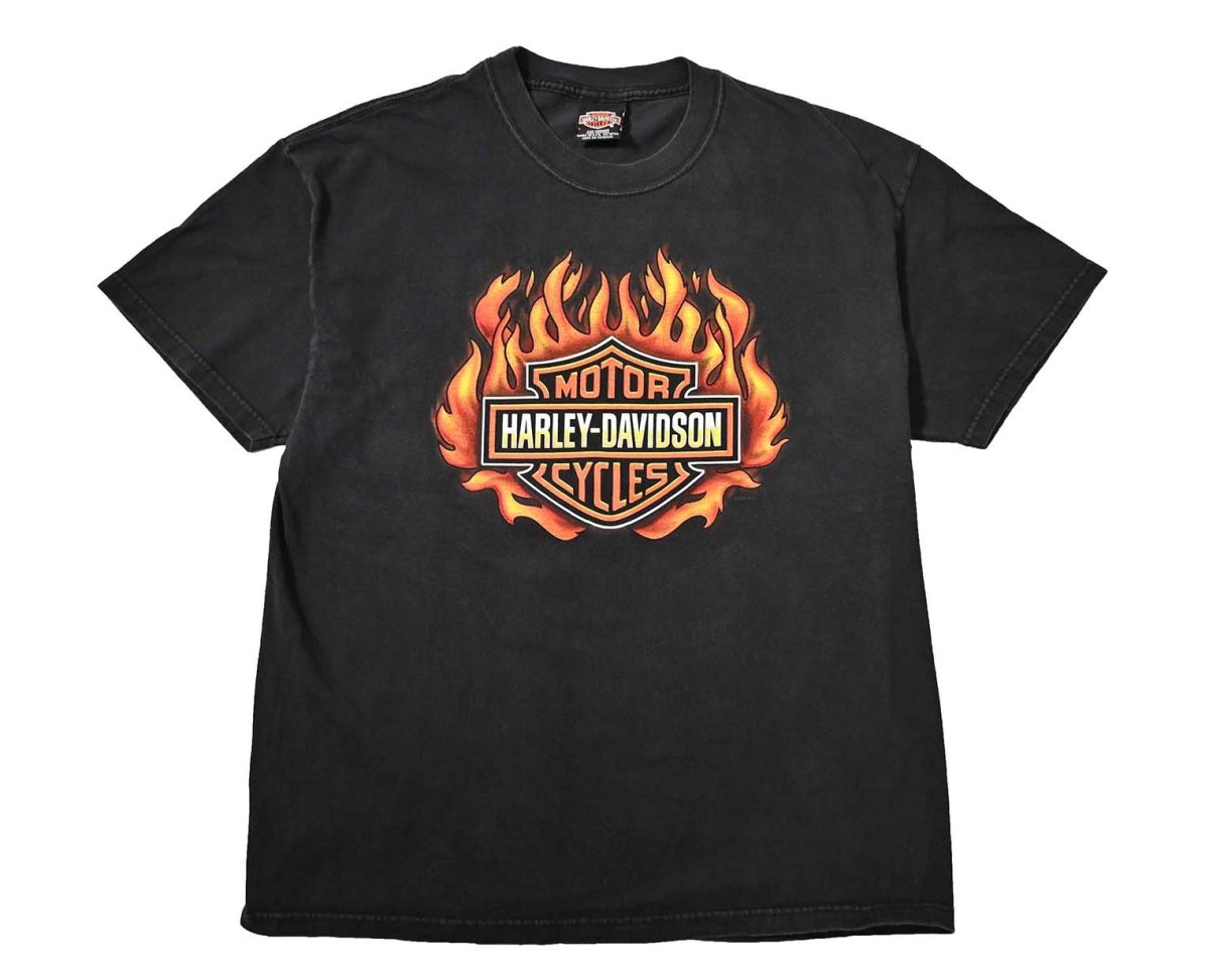 画像1: 90s Used Harley-Davidson Print Tee made in USA (1)