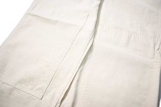 画像5: 02' Deadstock Carhartt Double Knee Washed Drill Bib Overall Natural made in USA (5)